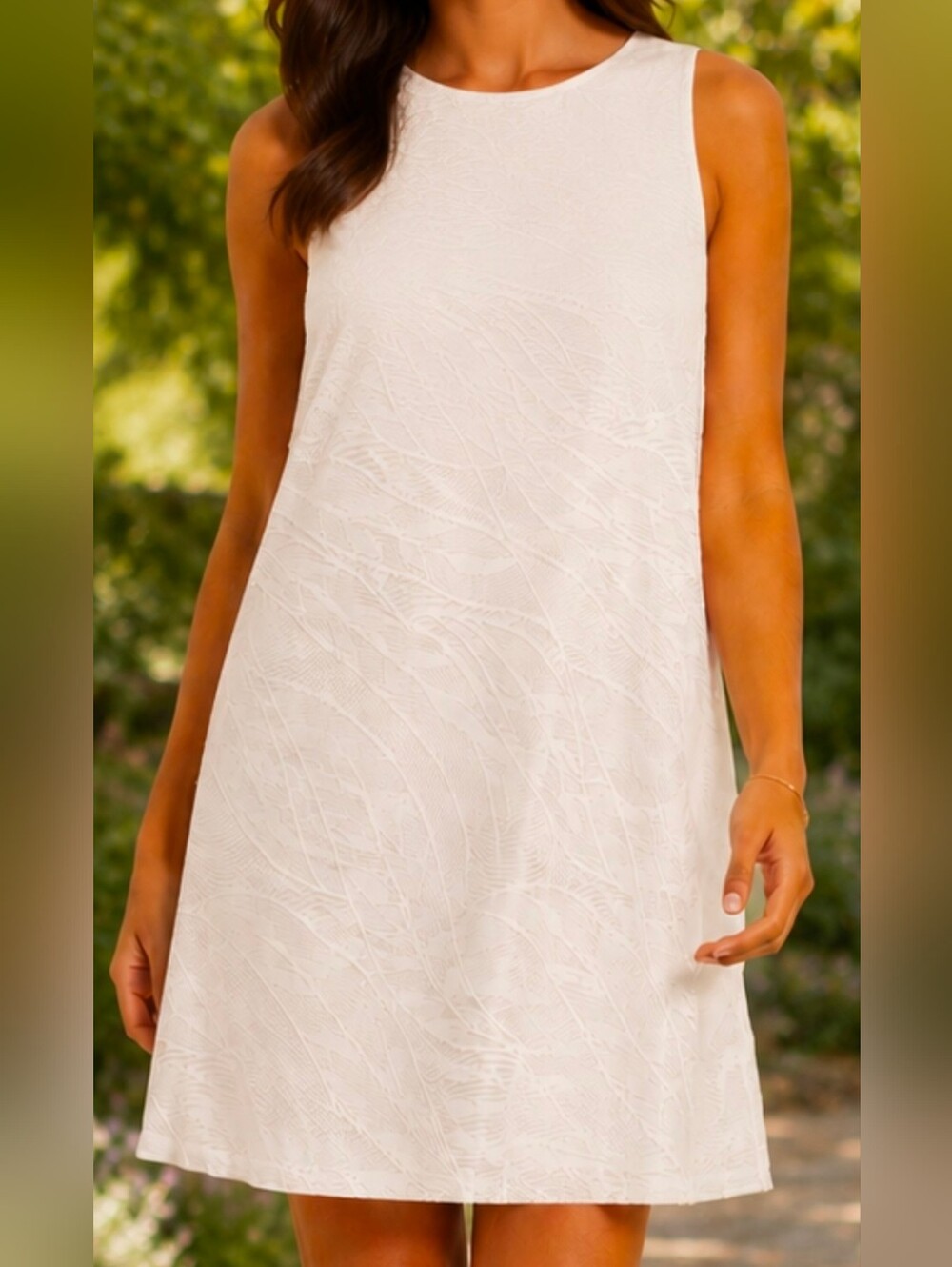 Lacey White Sleeveless Mini Dress